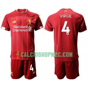 Liverpool VIRGIL 4 Bambino Maglia Prima 2019/2020 Manica Corta (+ Pantaloncini)